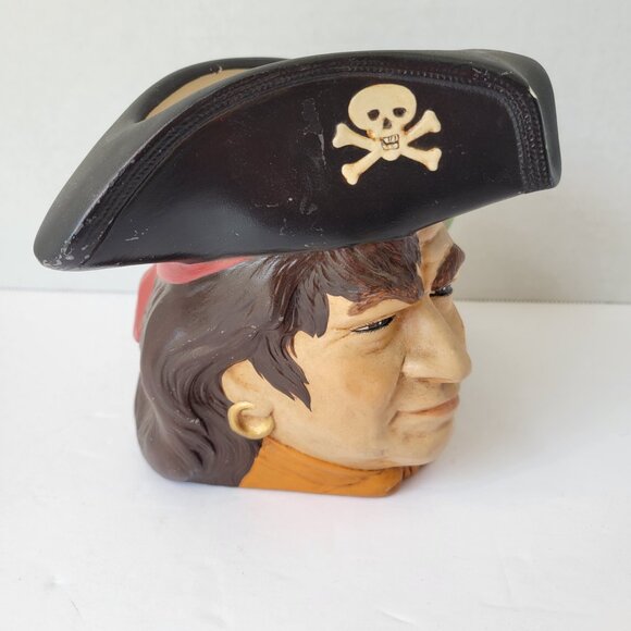 Vtg 1974 Byron Molds Pirate w/ Green Parrot Handle 70s Mug Stein - Picture 5 of 11